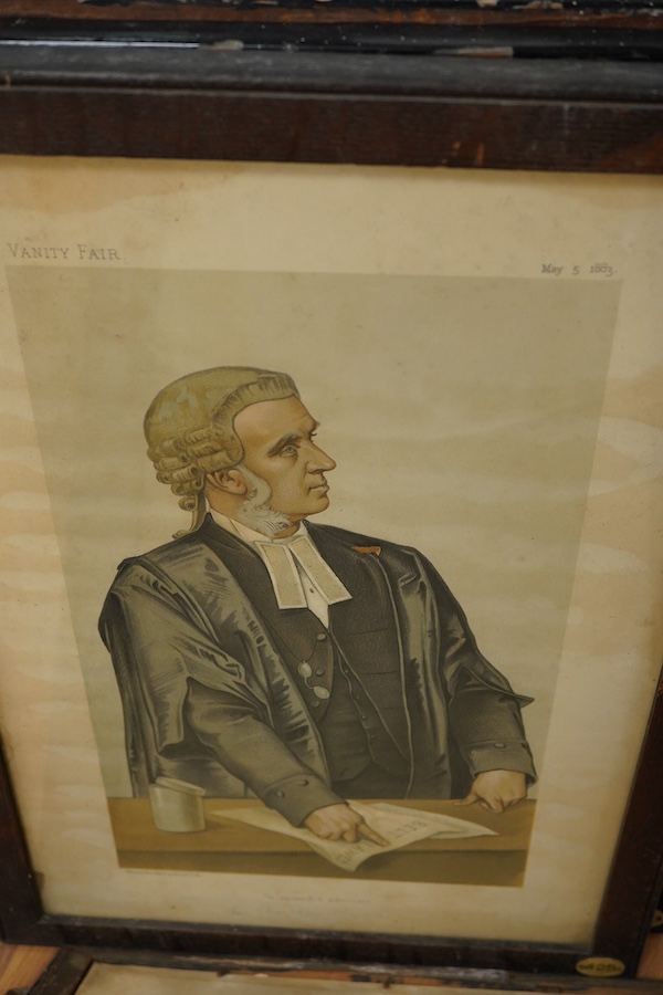 Vanity Fair Twelve caricatures, To include nine by SPY (Leslie Matthew Ward), Lithographic prints, largest 36 x 23cm, Provenance: From the House of Commons Press Gallery, The vendor worked at the House of Commons where t